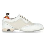 Tivoli Beige White women's spikeless leather golf shoe