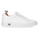 Alexandria White women's spikeless leather golf shoe
