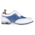 Tivoli Blue & White women's spikeless leather golf shoe