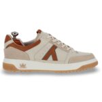 Pesaro Beige men's spikeless leather golf shoe
